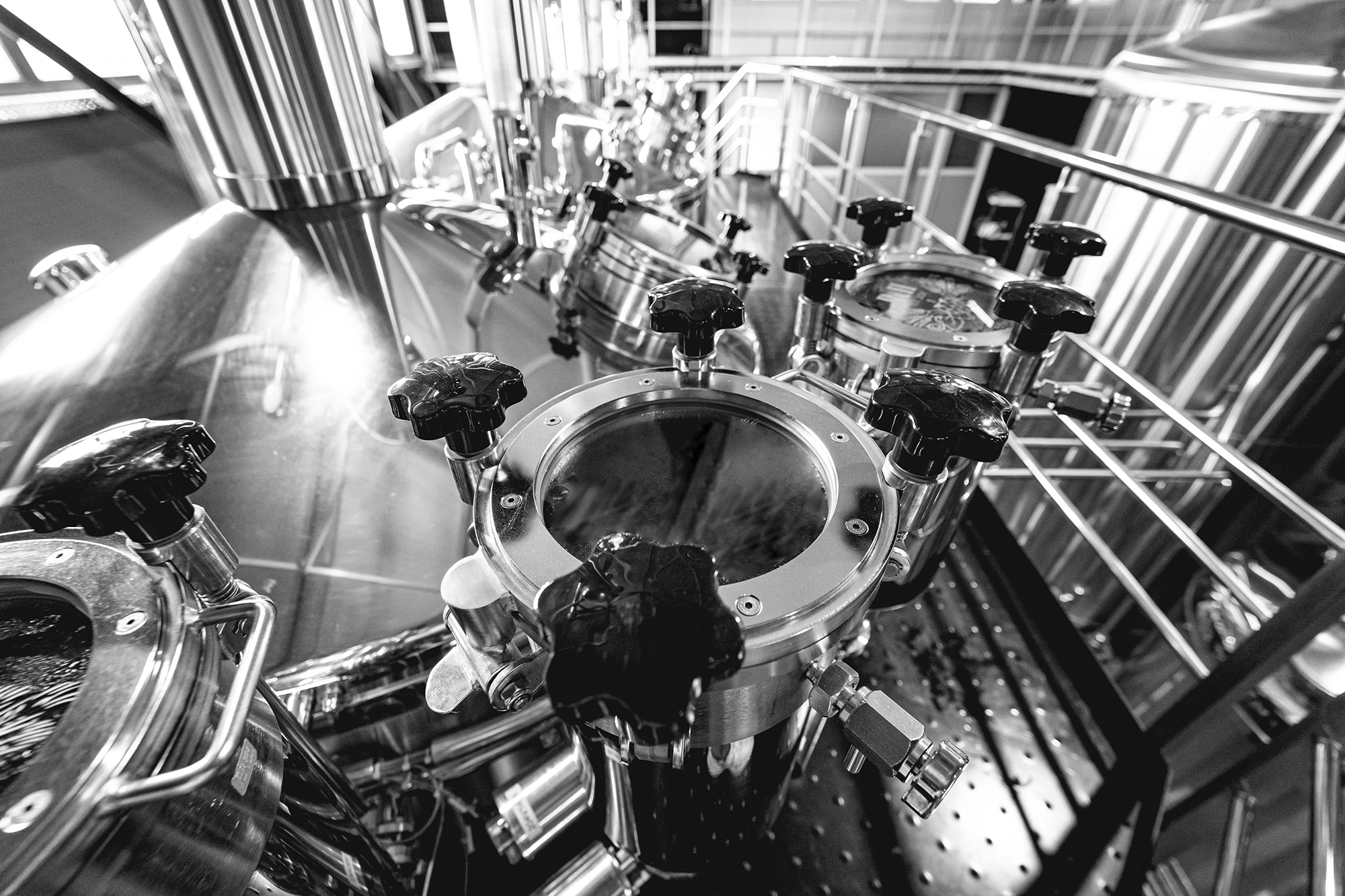 Craft beer brewing equipment in privat brewery